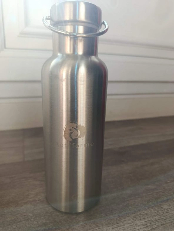 Gourde isotherme durable en Inox sans BPA avec logo Acti'forme